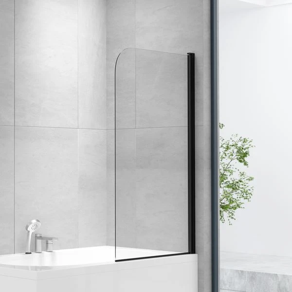 Swing Bath Screen With Matt Black Profile Swing Bath Screen With Matt Black Profile