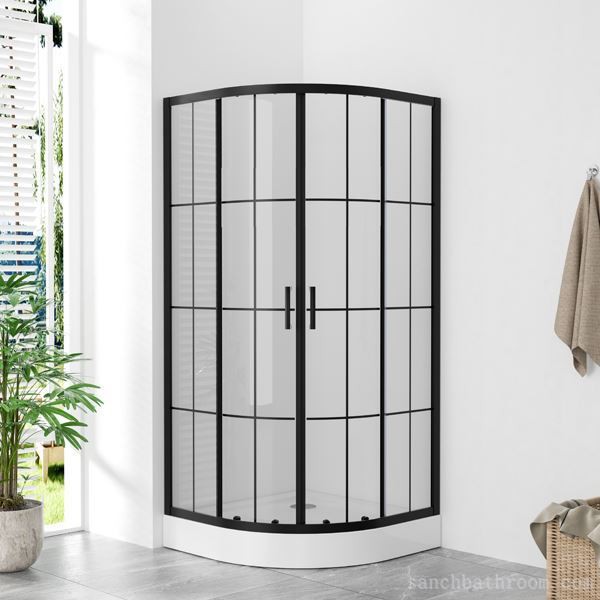 Black Quadrant Shower Enclosures 900mm