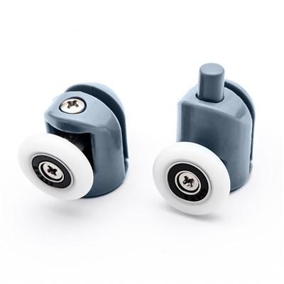 عجلات واحدة غرفة الاستحمام باب أجزاء البلاستيك بكرة الاستحمام للزجاج انزلاق الباب